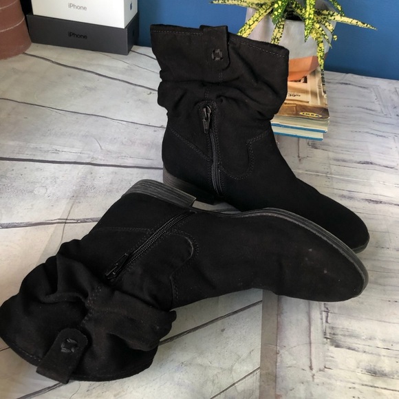Black Suede Booties - Picture 6 of 8